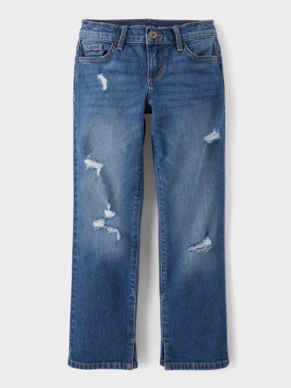 NWT The Children’s Place Girls Distressed Straight Leg Jeans Size 12